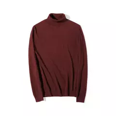 Suéter masculino de gola alta qualidade, pulôver básico sólido gola de tartaruga, preto, vinho, vermelho, verde, cinza, roxo, malhas, homens - comprar online