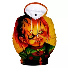 Chucky-Homens 3D Full-Print Hoodies Filme de Terror, moletom Hoodie, Traje Cosplay, Streetwear, Unisex, Nova Moda, 2024 - Wolf Magazine