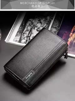 Baellery homens bolsa de embreagem grande capacidade carteiras de bolso do telefone celular passcard bolso de alta qualidade multifuncional carteira para homem - loja online