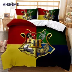 Imagem do Ahsnme-conjunto de roupa de cama hpter e conjunto de roupa de cama de alta definição com capa de colcha impressa para ru, au, ue, king size, mercado