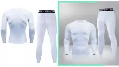 Conjunto de Roupa Interior de Compressão Térmica Masculina, Roupa de Treino Apertada, Treino, Corrida, Fitness, Desporto, Ginásio, Roupa Desportiva - loja online