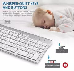 Hebraico baixo nível de ruído 101 teclas teclado sem fio 2.4g fino e compacto teclado sem fio para computador portátil windows pc desktop smart tv