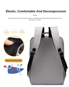 Impermeável Nylon Laptop Mochila para Homens, Mala De Viagem, Carregamento USB, Mochilas Escola De Computador, 15.6";;VERDADEIRO;;"black - loja online