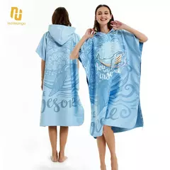 HOTMANGO-Toalha Poncho de Microfibra, Traje Surf Beach, Roupete de Banho com Capuz, Atividades Impermeáveis, Homens e Mulheres Adultos - Wolf Magazine