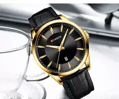 CURREN-Relógios masculinos de quartzo com pulseira de couro, marca de luxo superior, relógio de negócios, novo - Wolf Magazine