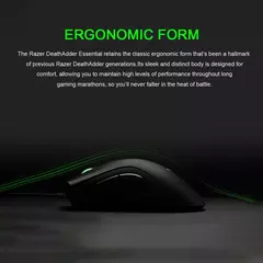 Mouse com fio, Razer Original DeathAdder Essencial com fio Gaming Mouse Mice 6.400 DPI Sensor Óptico 5 Botões Independentes para Laptop PC Gamer