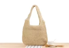 Gusure casual palha sacos de ombro das mulheres de vime tecido senhoras bolsas artesanais praia verão grandes totes saco bohemia - Wolf Magazine