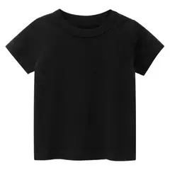 T-shirt de algodão liso para crianças, tops para crianças, meninos e meninas, bebê criança, garotada roupas em branco sólido, branco e preto, crianças manga curta tees, 1 a 8 anos, verão respirável uniformes escolares - comprar online