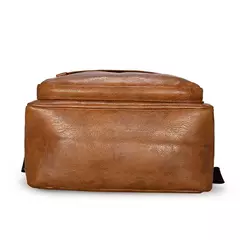 Mochila de couro PU para homens, mochilas grandes para laptop, mochila casual para adolescentes, mochila de alta qualidade para meninos - Wolf Magazine