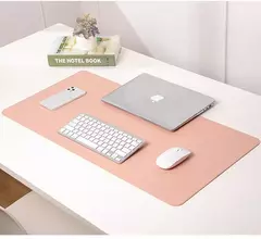 Mouse Pad de couro PU portátil, camurça branca, impermeável, antiderrapante, grande esteira de mesa de jogos, teclado de computador - loja online