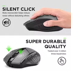 Imagem do INPHIC-PM6 Mouse Recarregável Sem Fio, Compatível com Bluetooth, Office Mute, Suporte PC, Laptop, Tablet, Smartphone, Universal, 2.4G