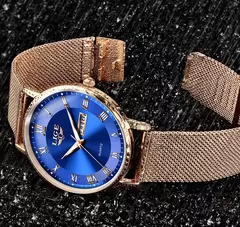 Lige-relógio de malha ultra fina para mulheres, marca de topo, casual, esporte, quartzo, data, cronógrafo, luxo, moda - comprar online