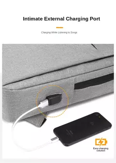 Imagem do Impermeável Nylon Laptop Mochila para Homens, Mala De Viagem, Carregamento USB, Mochilas Escola De Computador, 15.6";;VERDADEIRO;;"black