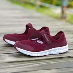 Tênis respirável malha para mulheres, sapatos de verão, vulcanizar, andar, para senhoras na internet
