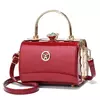 Bolsa De Noiva De Couro Brilhante para Senhoras, Pequena Bolsa De Ombro Quadrada, Saco Do Mensageiro, de Alta Qualidade, Marca De Moda, Designer, Novo