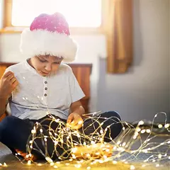 Imagem do Cobre Wire LED String Lights, guirlandas impermeáveis ao ar livre, festão, fadas Decorações do casamento, Ano Novo, Árvore de Natal, 10m