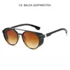 Óculos de sol redondos Steampunk clássicos para homens, óculos vintage, tons para exterior, moda masculina, UV400