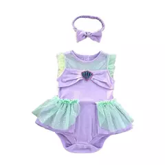 Baby Romper TUTU Vestido Com Headband Infantil Baby Princess Girl Roupas Tamanho 3-18M Cute Design Baby Dress Party Trajes na internet