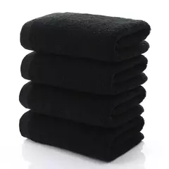 Toalha de banho de algodão grande para adultos, Toalha grossa para chuveiro, Toalha de rosto preto, Home Bathroom Hotel e adultos