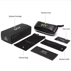 Gcv ultraleve quadro polarizado óculos de sol eyewear masculino moda estilo esportes condução pesca masculino viagem ao ar livre óculos uv - Wolf Magazine