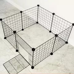 Portátil resistente dobrável pet cercadinho, Cerca do exercício do cão com porta para o gato, filhote de cachorro, coelhos, ao ar livre, terno interior
