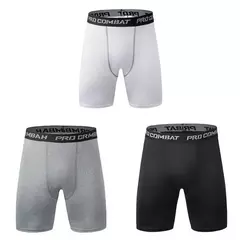Leggings de compressão elástica para homens, calças justas esportivas, calças de secagem rápida, treinamento de corrida, shorts elásticos, plus size - comprar online