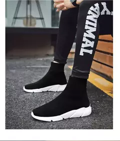 Grande número de alta superior peso leve masculino tênis meias dos homens tênis corrida sapatos femininos verão esportes esporte homem tênis azul B-524