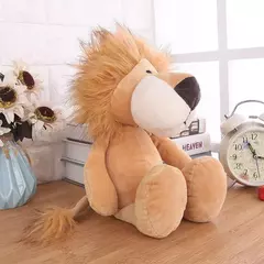 Imagem do Brinquedos de pelúcia de pelúcia para crianças, bonecas macias, selva, leão, elefante, tigre, cachorro, raposa, macaco, veado, presente kawaii para crianças, hobbie