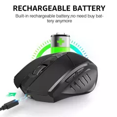 Imagem do INPHIC-PM6 Mouse Recarregável Sem Fio, Compatível com Bluetooth, Office Mute, Suporte PC, Laptop, Tablet, Smartphone, Universal, 2.4G