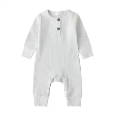 Romper de manga comprida unissex para bebê recém-nascido, cor sólida, roupas de algodão infantil, 3-18 meses, verão na internet