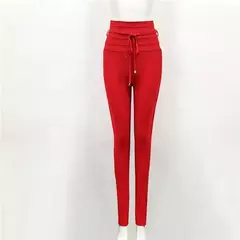 Novo verão bandagem calças 2020 9 cores sexy feminina cintura alta lápis calças estiramento moda feminina rua wear - comprar online