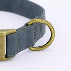 Coleira e coleira para cães personalizados, conjunto de coleira de couro pu com corda de chumbo, fivela de identificação gravada personalizada para cães pequenos e grandes - loja online