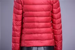 Casaco de sopro ultraleve e leve feminino, jaqueta quente, parkas coreano slim fit, curto, moda feminina, 15 cores, 5XL, primavera