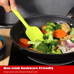 Conjunto de espátula de silicone antiaderente, Resistente ao calor, Espátula Creme, Raspador, Escova De Colher, Núcleo De Aço Inoxidável, Utensílios De Cozinha, 6Pcs - Wolf Magazine