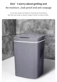 Sensor automático lixeira, elétrico, Touchless, Smart Bin, cozinha, banheiro, balde impermeável, lixo com tampa, Home Wastebasket, 16L - loja online