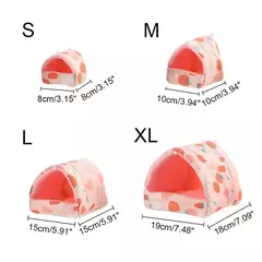 Cama pequena para animais de estimação, mini gaiola fofa, tapete quente, ninho de cobaia, casa de hamster, coelho, casa do esquilo, inverno