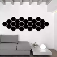 Hexagon 3D Espelho Adesivo de Parede, Sala Adesivos, Decoração do Quarto, Banheiro, Decoração de Casa, Vários tamanhos, DIY TV Fundo - comprar online