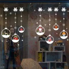 Imagem do Decoração de Feliz Natal para casa, parede e janela adesivos ornamentos, guirlanda de ano novo, Noel Festoon, 2022, 2025