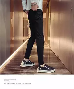 Calças casuais coreanas para homens, vestido de negócios, vestido social e formal na internet