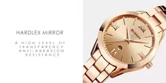 CURREN Relógio Dourado Feminino Relógio com Pulseira de Aço para Mulheres Relógio Feminino 9007 na internet