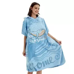 HOTMANGO-Toalha Poncho de Microfibra, Traje Surf Beach, Roupete de Banho com Capuz, Atividades Impermeáveis, Homens e Mulheres Adultos - Wolf Magazine