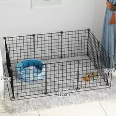 Dobrável pet cercadinho caixa cerca de ferro cachorro canil casa filhote de cachorro coelho cão portão suprimentos exercício gaiola treinamento