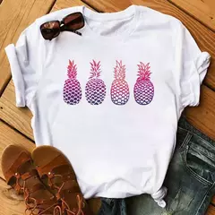 Camiseta branca estampada com frutas engraçadas para mulheres, estampa Kawaii Banana, camiseta Harajuku, manga curta, camiseta, moda - Wolf Magazine
