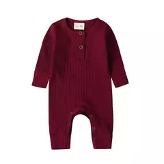 Romper de manga comprida unissex para bebê recém-nascido, cor sólida, roupas de algodão infantil, 3-18 meses, verão - comprar online