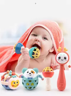 Chocalhos educativos brinquedos para bebês, mordedor sensorial recém-nascido, jogos de desenvolvimento para bebês, 0, 6, 12 meses na internet