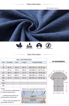 Imagem do Camiseta de algodão com decote em O masculino, tops clássicos, cor sólida, casual, básica, alta qualidade