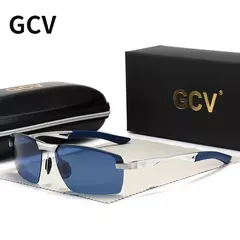 Imagem do Gcv ultraleve quadro polarizado óculos de sol eyewear masculino moda estilo esportes condução pesca masculino viagem ao ar livre óculos uv