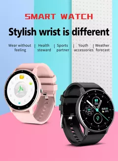 Bluetooth Smart Watch para Homens e Mulheres, Pulseira de Fitness, Monitor de Freqüência Cardíaca, Chamada, Esporte, iOS, Android - loja online