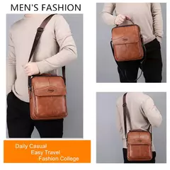 Jeep buluo saco de couro grande capacidade de divisão para o homem saco do mensageiro Novos homens crossbody saco sacos de ombro multi-função homens handba - Wolf Magazine