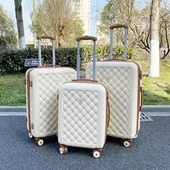 Roda universal de bagagem com senha de 20/20 polegadas, mala de viagem com verificação popular